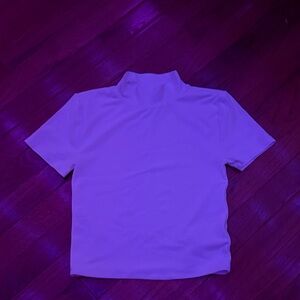 BABATON aritzia White Turtleneck Short Sleeve Top